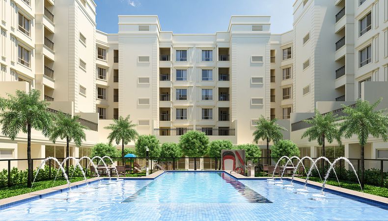 PISCINA DESCOBERTA ADULTO COM SOLARIUM. Imagem preliminar sujeita a alteração.